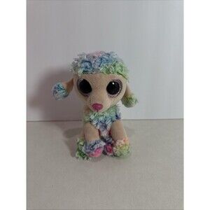 NWT Ty Rainbow The Poodle Puppy Dog Plush 6" 2018 Stuffed Animal